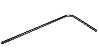 L-rör Handräcke Gångbrygga Svart