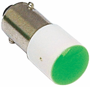 LED-lampa, Ba9s, 230V AC, Grön