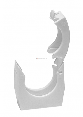 Rörklämma 32mm Enkel Vit Faluplast
