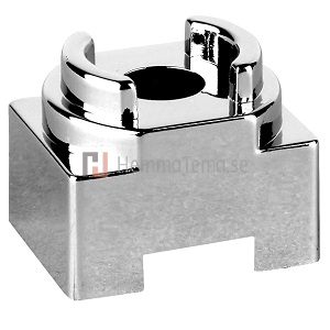Distanser rörklammer, Distansens höjd 10 mm, krom Beskrivning: A= 80mm