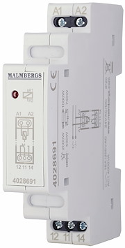 Arbetsströmrelä, 16A, 1sl/br, 24V AC/DC