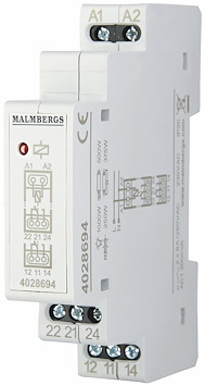 Arbetsströmrelä, 16A, 2sl/br, 230V