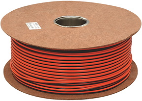 LED-kabel, RKUB, 2x0,75 mm², Svart/orange, 60V