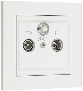 Antennuttag för TV/Radio/satellit Optima 75 Ohm