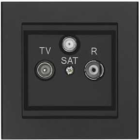 Antennuttag för TV/Radio/satellit Optima 75Ohm,Sva