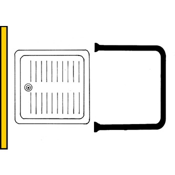 Draperistång Vit U-form 70x165x70 cm