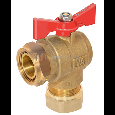 Vatette Fullflödesventil vinkel DN20x22 mm