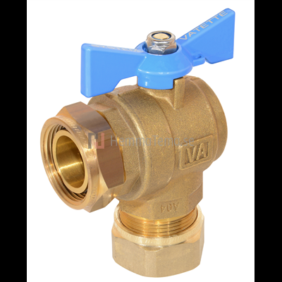 Vatette Fullflödesventil vinkel DN20x22 mm