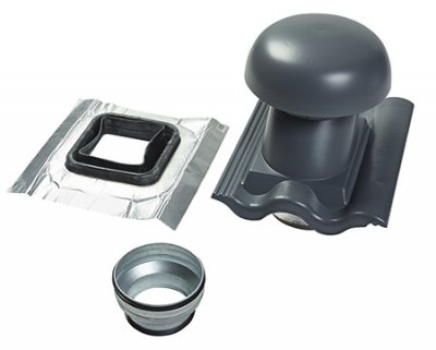 Frånluftshuv Plast JPA Ø125mm Prot 2.0 Mörkgrå