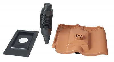 Avloppsluftare Plast Nova Naturröd