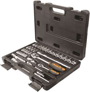 Hylsnyckelsats 1/4”& 1/2”, 39 delar