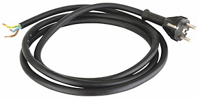 Sladdställ, RDOE 3G1,5, Svart, 2m