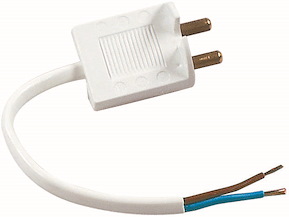 Lampsladd med lamppropp, Vit, 0,15 m