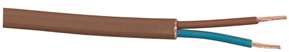 SKX (H03VVH2-F), 2x0,75 mm², Brun, 10 m, 300/300V