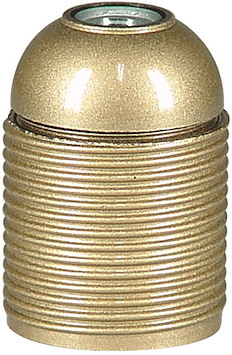 Lamphållare, Ojordad, Gängad, Guld, E27