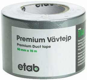 Vävtejp Premium, Silver, Bredd 50 mm