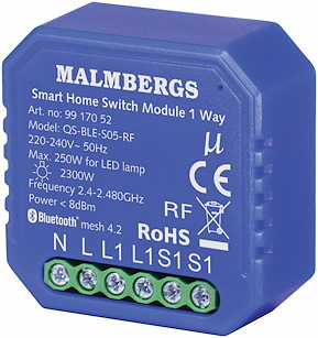 Bluetooth Smart Modul ON/OFF, inklusive RF-stöd, 2300W/250W LED