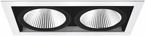 Downlight MD-251, LED, 2x10W, Vit/Svart, IP21