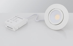 Downlight MD-230, LED, 3x5W, Vit, IP44, 3-pack