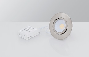 Downlight MD-230, LED, 3x5W, Satin, IP44, 3-pack