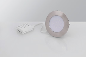 Downlight MD-232, LED, 3x10W, Satin, IP44, 3-pack