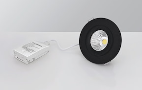 Downlight MD-360, LED, 6W, Svart, AC-Chip, IP44