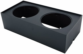 Utp. box för MD-360, 2-fack, svart