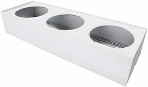 Utp. box för MD-360, 3-fack, vit