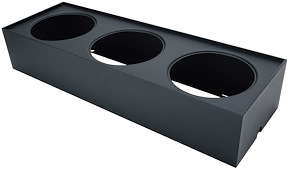 Utp. box för MD-360, 3-fack, svart