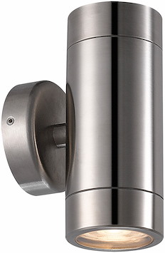Väggarmatur Hjuvik II, 2xGU10, IP54, stål 304