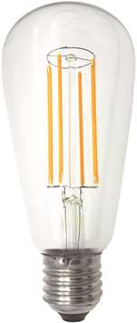 Filament LED-lampa, ST64, klar, 7W, E27, 230V, dim, MB