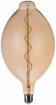 Filament LED-lampa, BT180, Amber, 4W, E27, 230V, Dim, MB