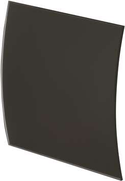 Front i svart mattglas