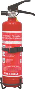 Pulverbrandsläckare, ABC, 1 kg, Röd