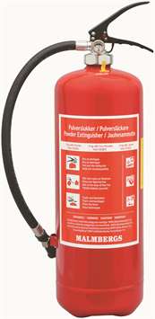 Pulverbrandsläckare, ABC, 6 kg, Röd