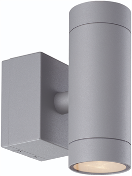 Väggarmatur Eklof V, GU10, Silver, IP54