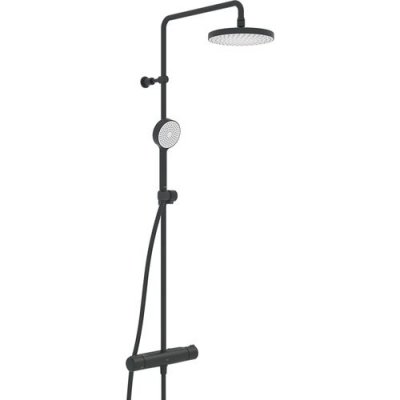 Oras Nova Rain Shower Takdusch 160cc Matt Svart